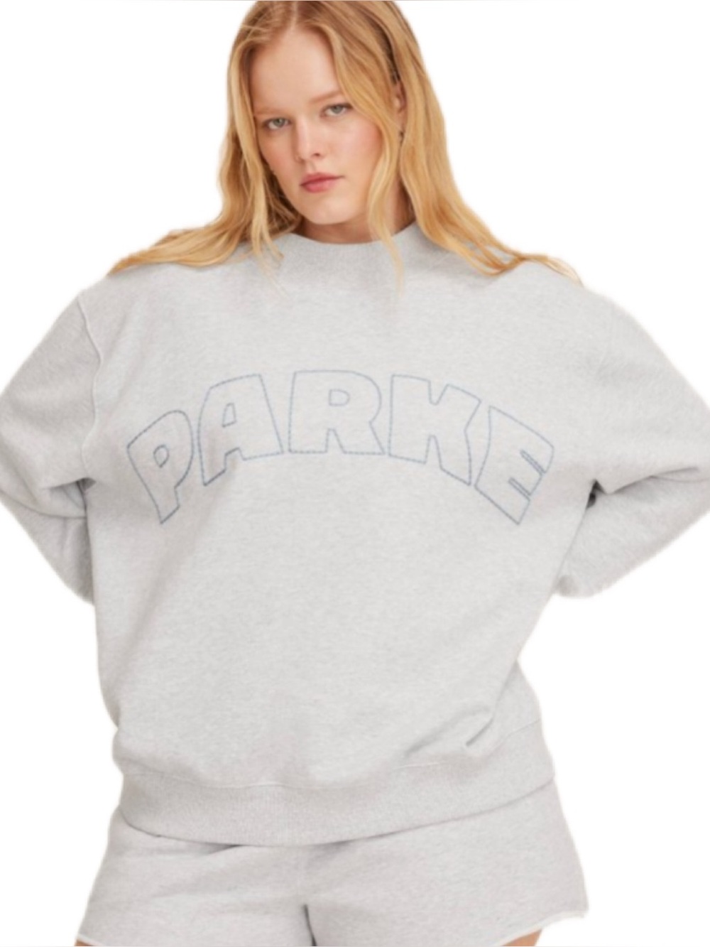 Parke x Target Mockneck Pullover Sweatshirt Gray L/XL